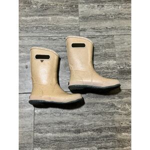 Bogs Pink Glitter Rain Boots Waterproof Snow Mud Youth Size 4